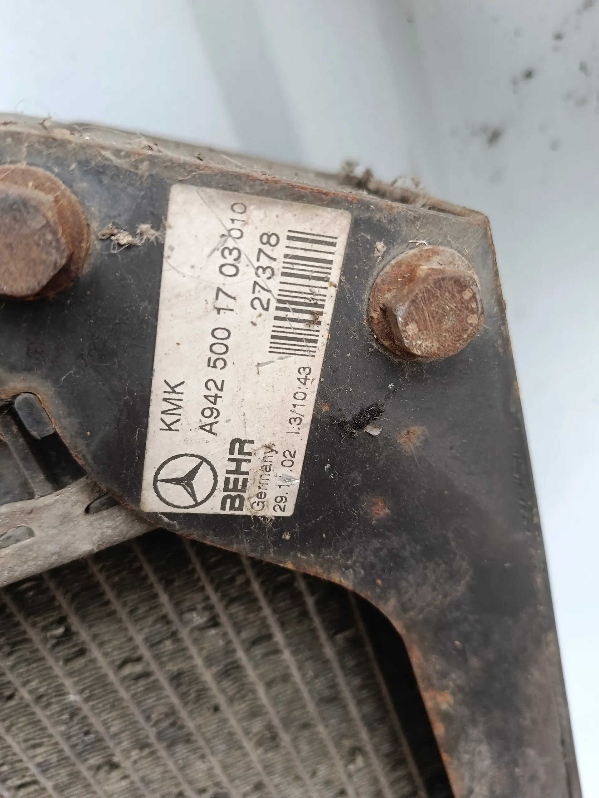 A9425001703 радиатор охлаждения Mercedes-Benz Actros