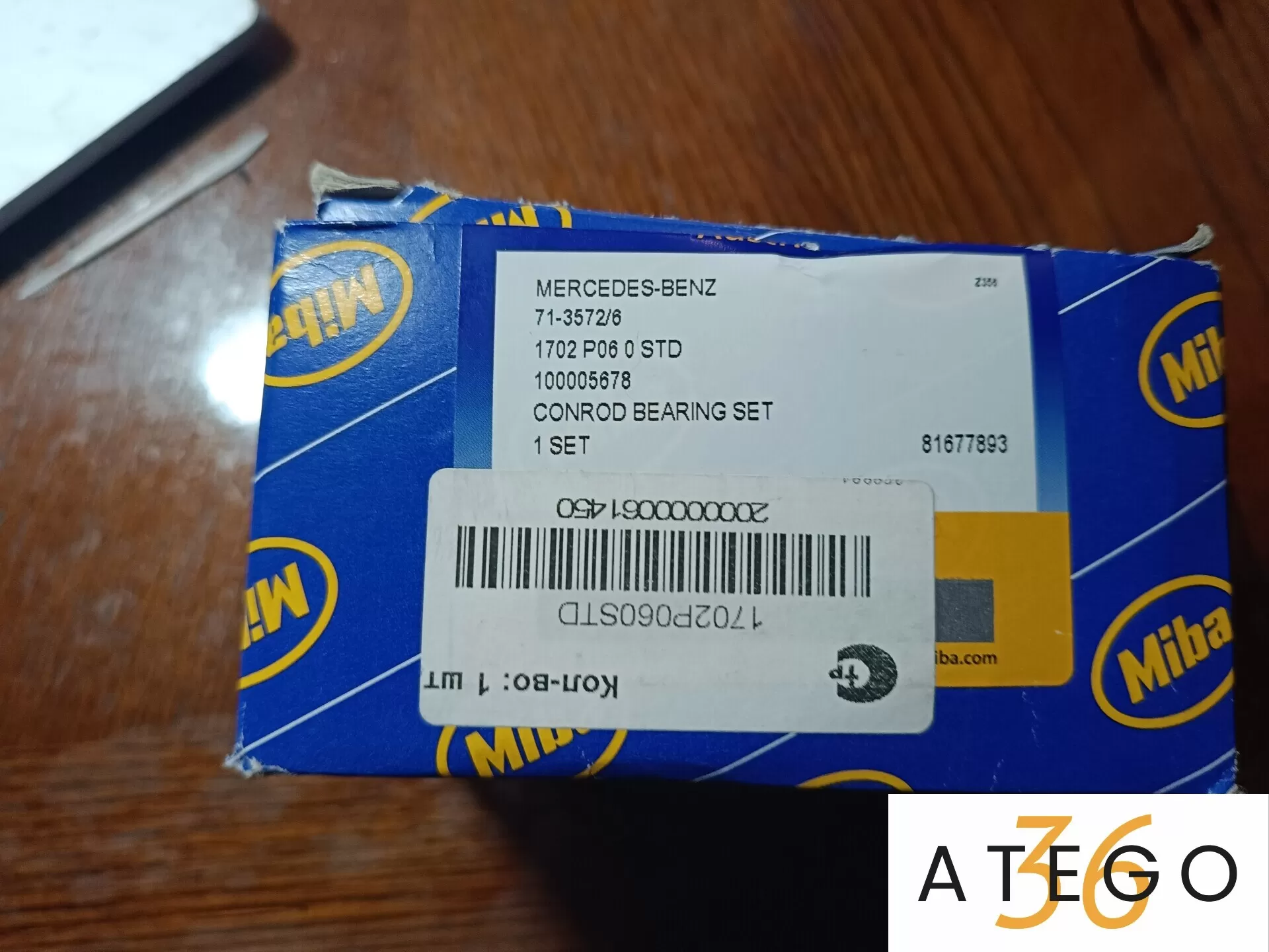 1852H070STD вкладыши коренные (комплект)  дв.D0824/D0826